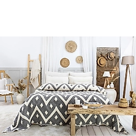 Müslin %100 Pamuk Jakarlı 6 katlı Çift Kişilik Antrasit Renk Yorgan 240x260 cm.