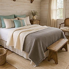 Müslin 6 Katlı %100 Pamuk Antrasit Renk Tek Kişilik Yorgan 170x220 cm.