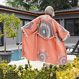 Müslin Kimono %100 Pamuk Jakarlı